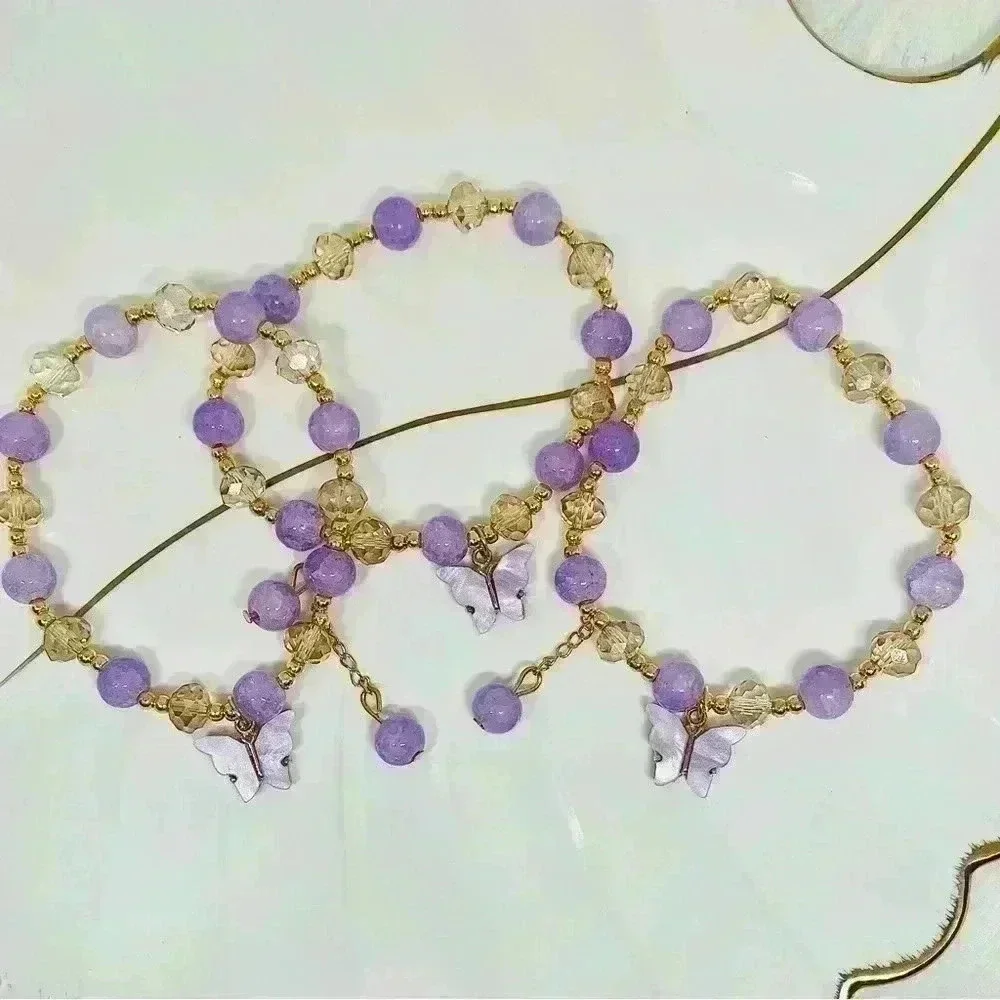 Lavender Butterfly Bracelet